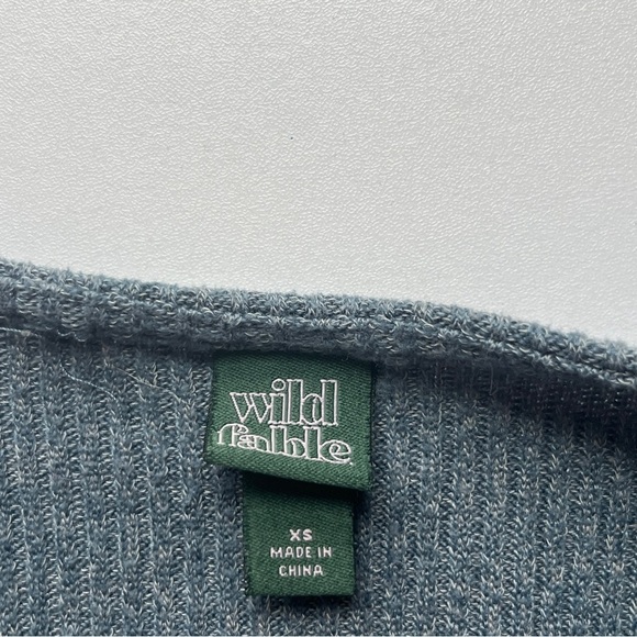 Ribbed Softspun Square Neck Jumpsuit Blue Grey XS X-Small - Picture 6 of 9